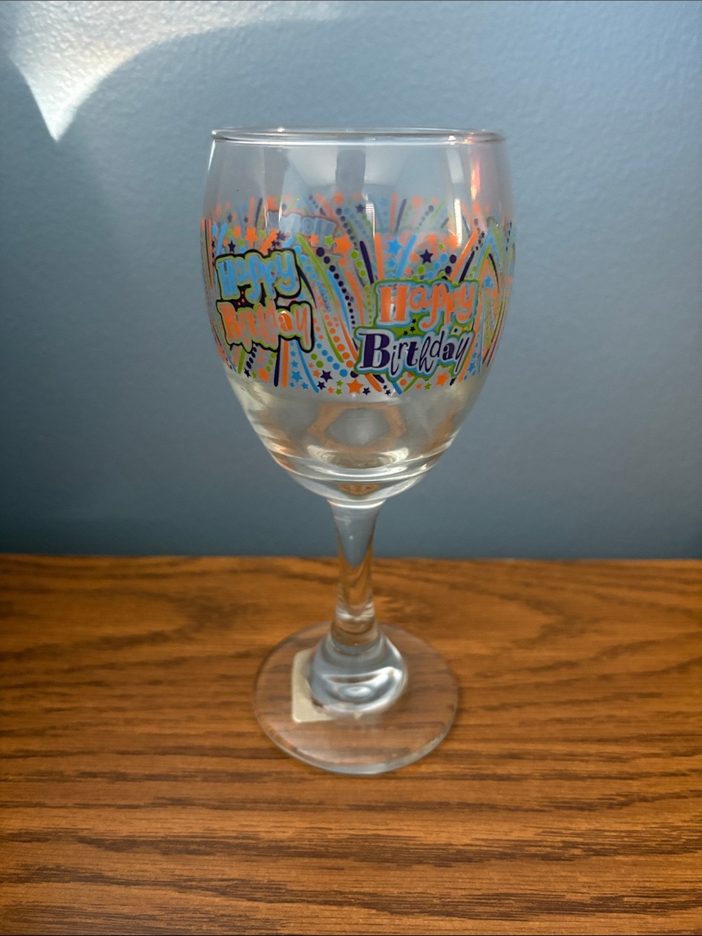 Happy Birthday Wine Glass - Colorful Party Design